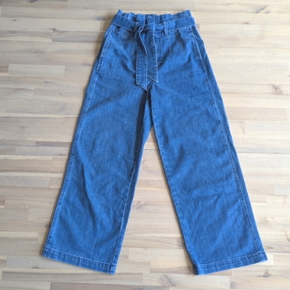 Madewell Paperbag High Rise Wide Leg Jeans Size 24